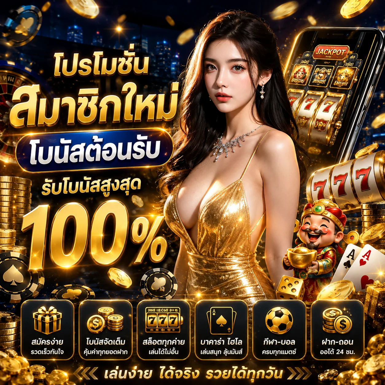 โปรโมชั่นฝากเงิน MVP24H รับเครดิตเพิ่มทุกยอดฝาก